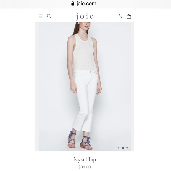 Joie Nykel  Racerback Porcelain Tank Top L - Picture 7 of 7